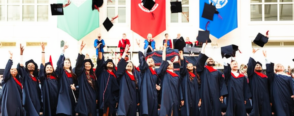 Graduation ceremony celebration